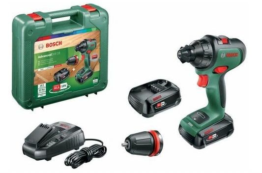 Bosch Akku-Bohrmaschine AdvancedDrill 18 mit 2 Akkus