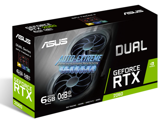 ASUS Dual Nvidia GeForce RTX 2060 6GB EVO Gaming Grafikkarte DUAL-RTX2060-6G-EVO