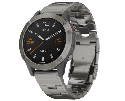 Garmin Fenix 6 Sapphire GPS-Laufuhr 47mm Gehäuse mit Titanarmband